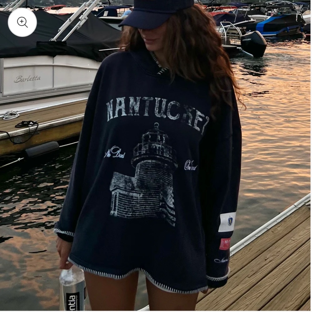 NWT No Bad Nantucket Graphic Sweater Large